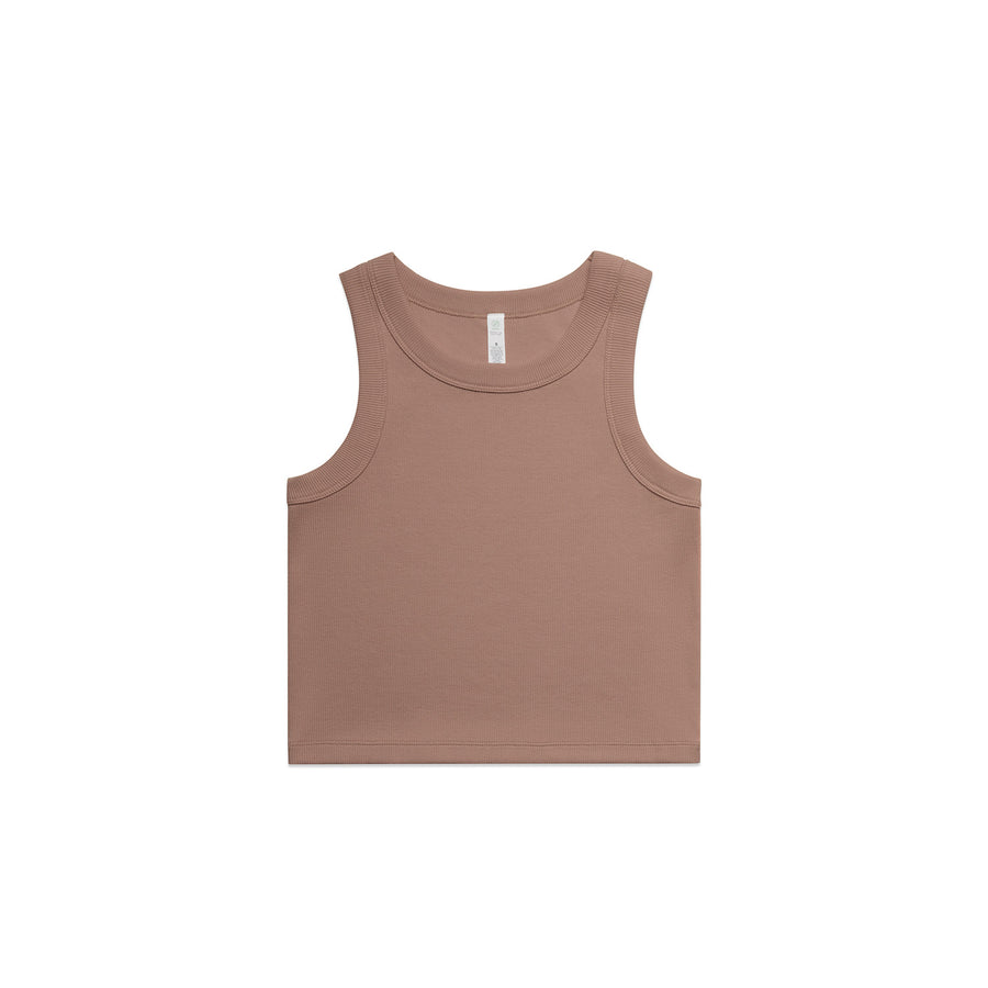 Women's Organic Rib Crop Tank | Arena Custom Blanks - Arena Prints - Front - Hazy Pink - Pink