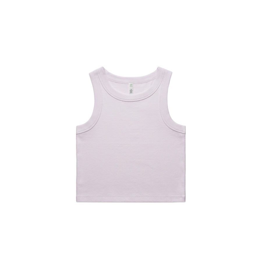 Women's Organic Rib Crop Tank | Arena Custom Blanks - Arena Prints - Front - Orchid - Purple