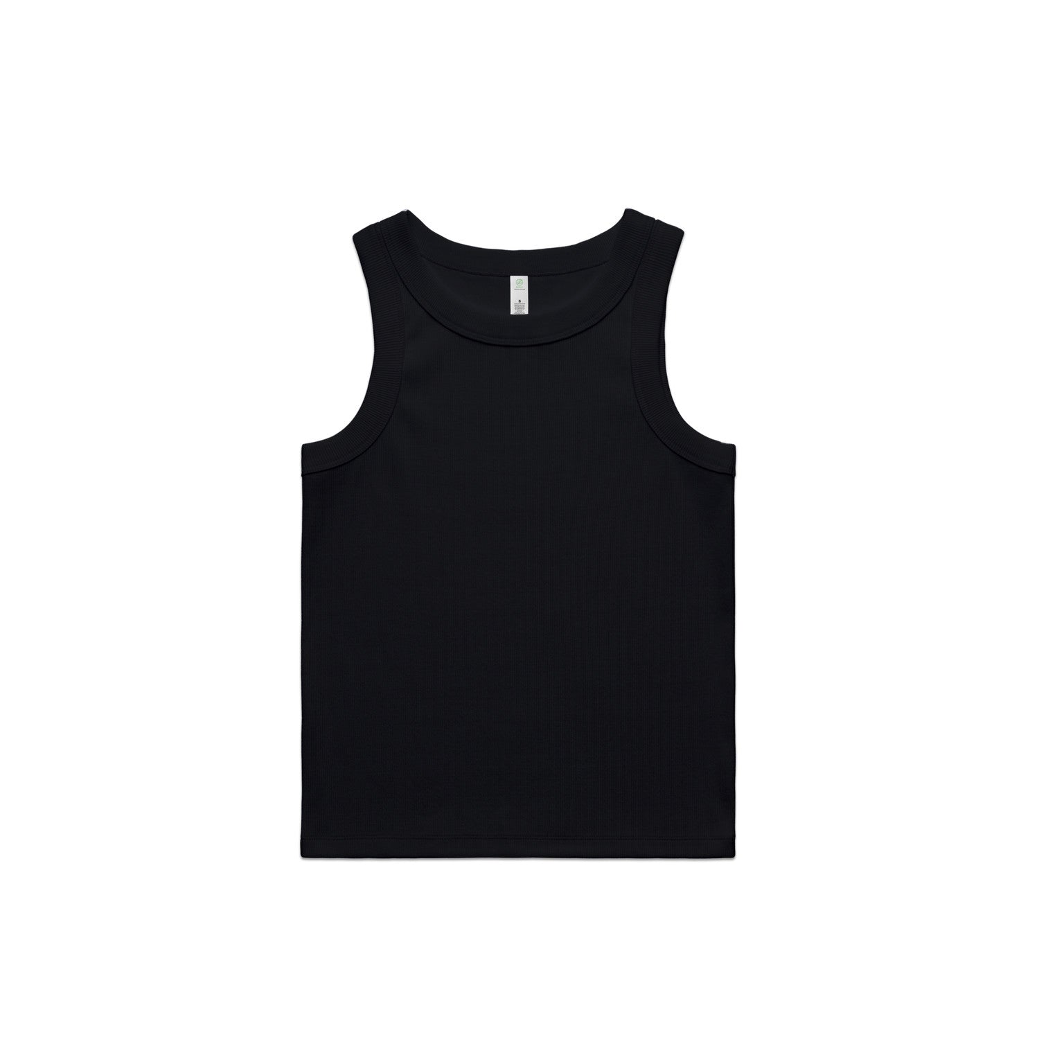 Women's Organic Rib Tank | Arena Custom Blanks - Arena Prints - Front - Black