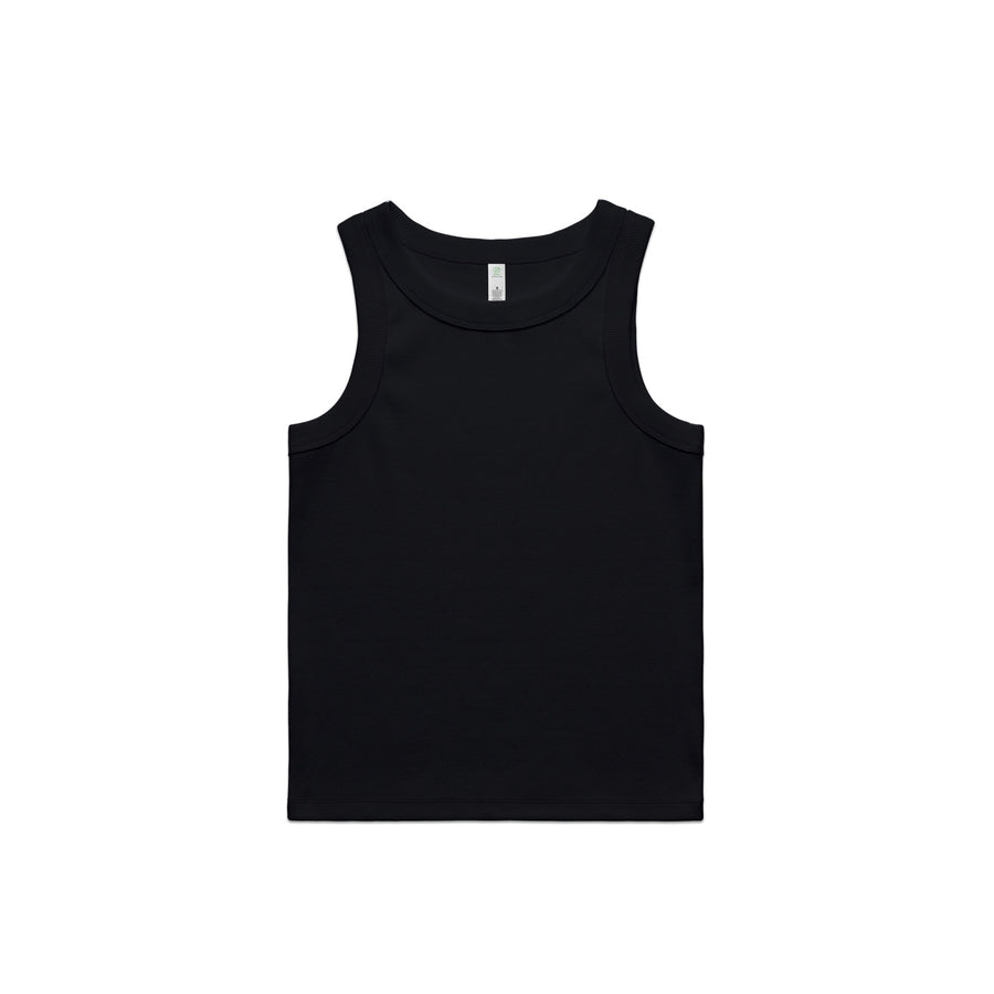 Women's Organic Rib Tank | Arena Custom Blanks - Arena Prints - Front - Black