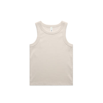 Women's Organic Rib Tank | Arena Custom Blanks - Arena Prints - Front - Bone - Cream