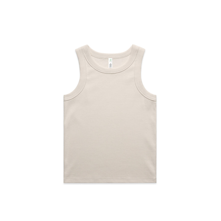 Women's Organic Rib Tank | Arena Custom Blanks - Arena Prints - Front - Bone - Cream