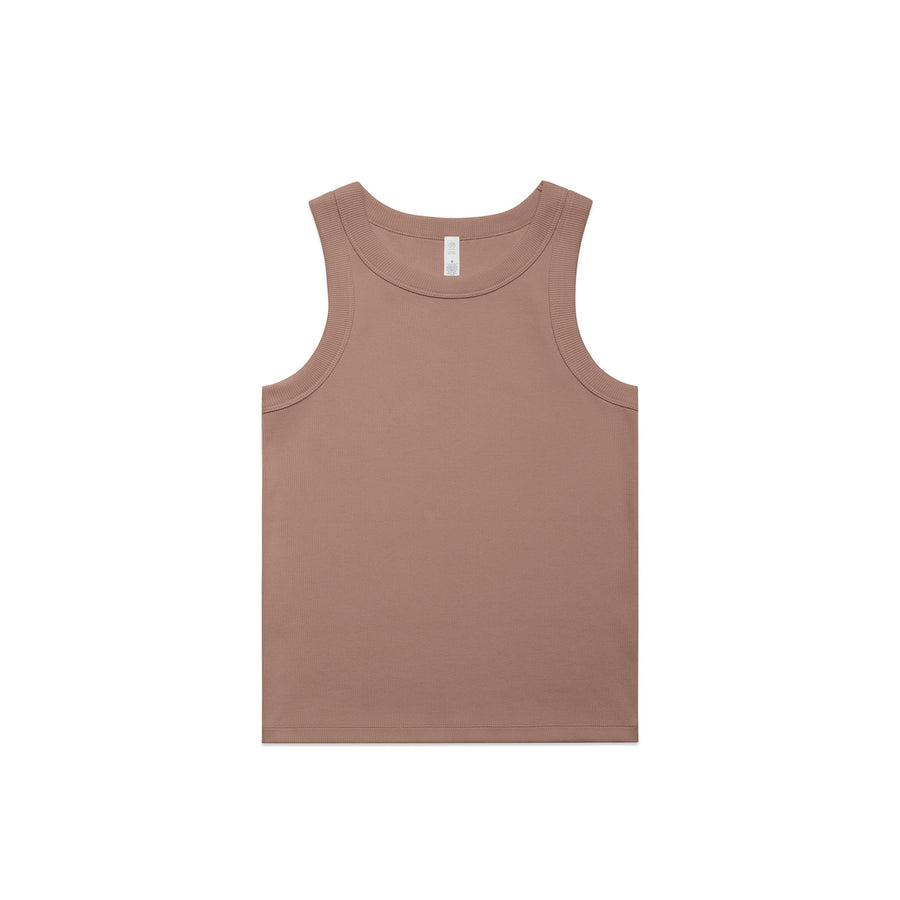 Women's Organic Rib Tank | Arena Custom Blanks - Arena Prints - Front - Hazy Pink - Pink