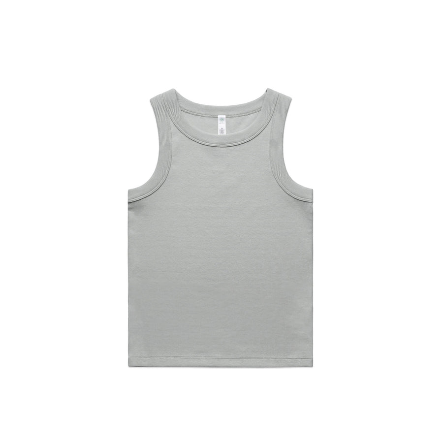 Women's Organic Rib Tank | Arena Custom Blanks - Arena Prints - Front - Storm - Grey