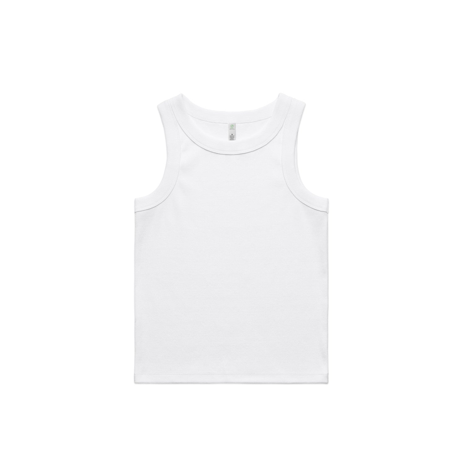 Women's Organic Rib Tank | Arena Custom Blanks - Arena Prints - Front - White