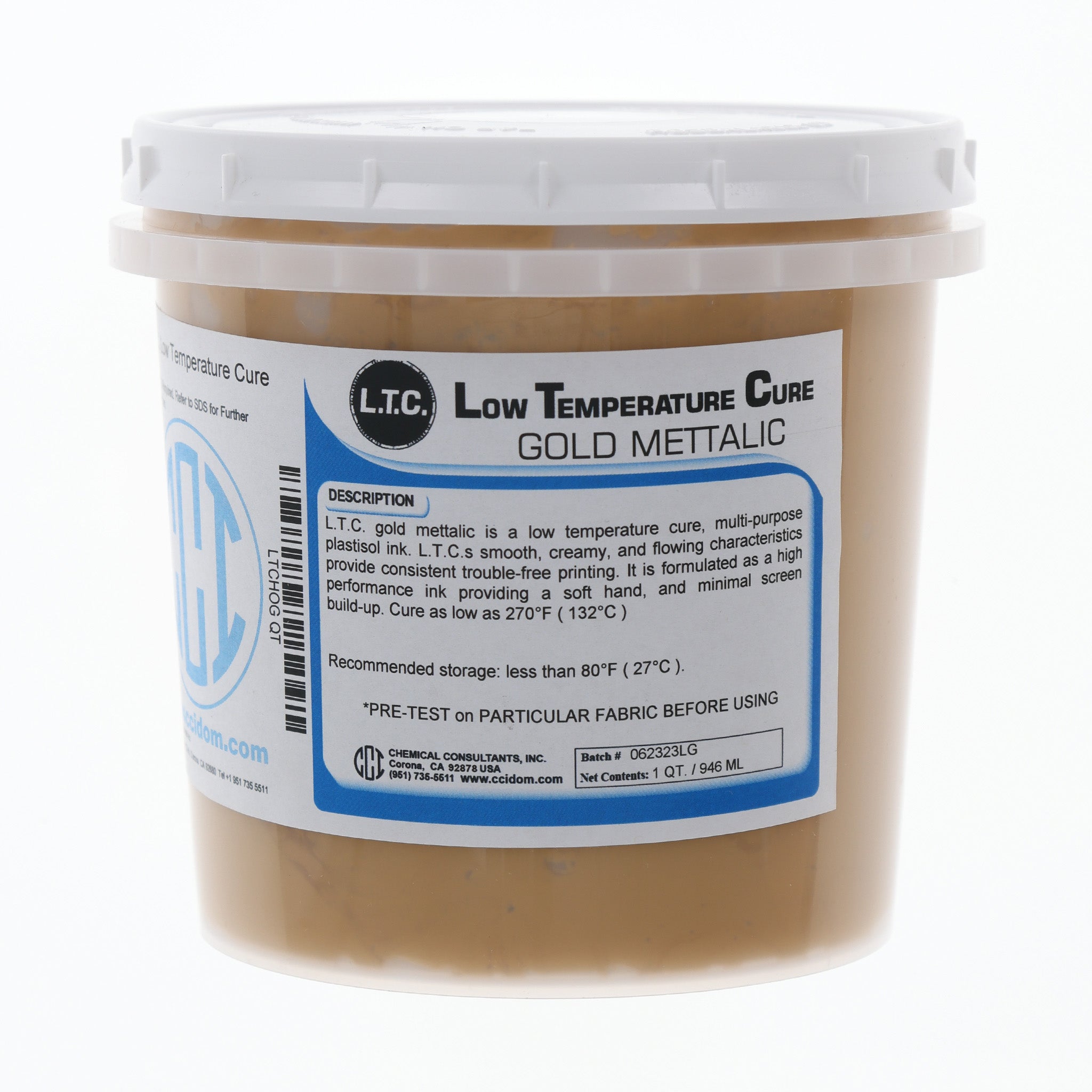 L.T.C. Metallic Gold Plastisol Ink – Arena Prints