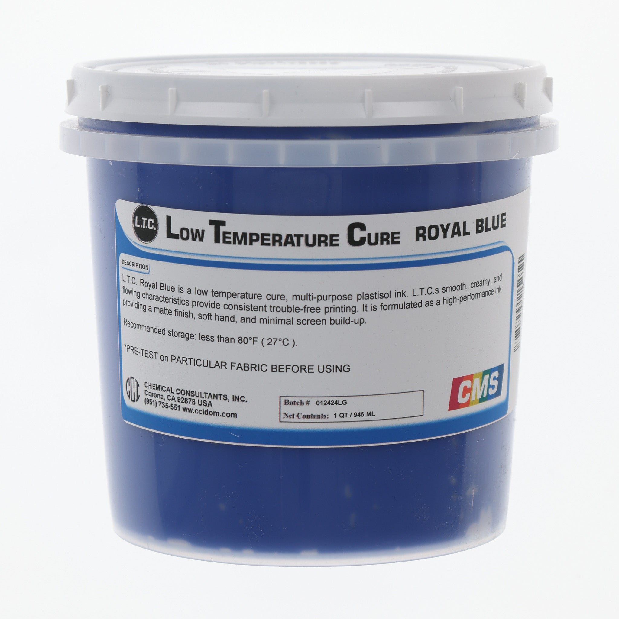 L.T.C. Royal Blue Plastisol Ink - Arena Prints - Inks