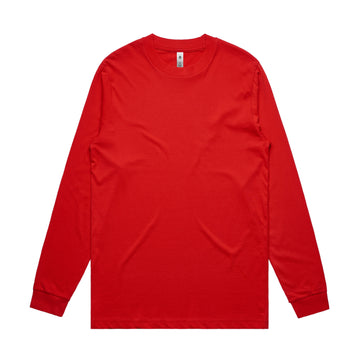 Men's General Long Sleeve Tee | Arena Custom Blanks - Arena Prints - Front - Red
