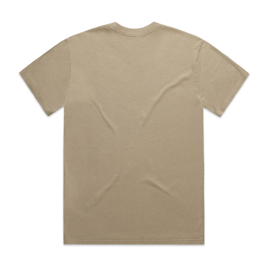 Men's Heavy Faded Tee |Arena Custom Blanks - Arena Prints - Back - Faded Khaki - Tan