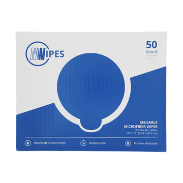 Microfiber Wipes 10" x 12" (Box of 50)