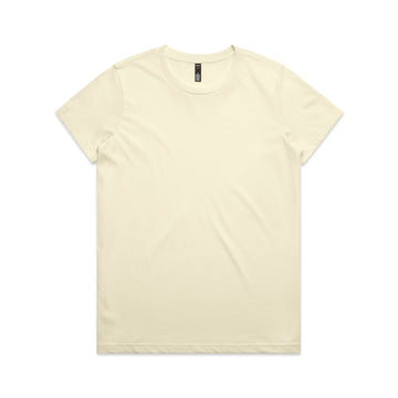 Women's Maple Tee Shirt | Arena Custom Blanks - Arena Prints - Front - Butter - Yellow