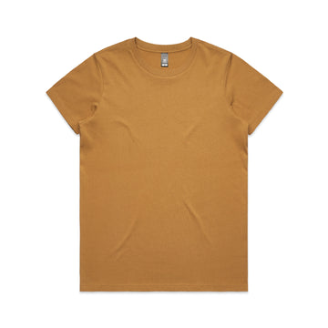 Women's Maple Tee Shirt | Arena Custom Blanks - Arena Prints - Front - Camel - Brown
