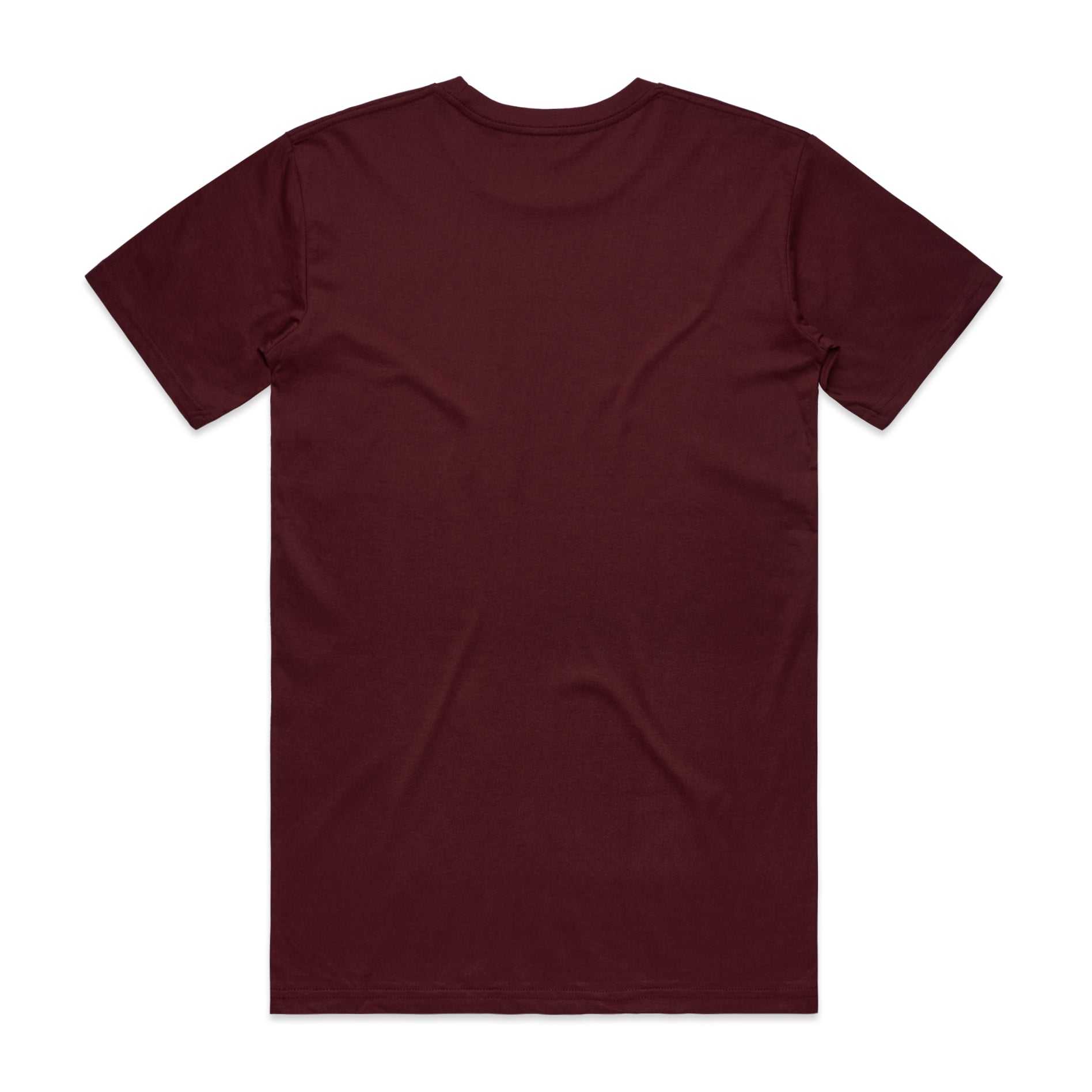 Men's Staple Tee | Arena Custom Blanks - Arena Prints - Back - Burgundy - Red