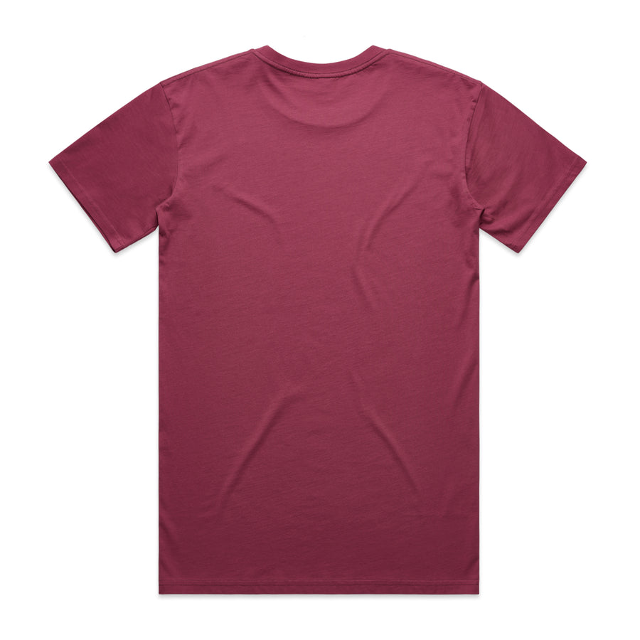 Men's Staple Tee | Arena Custom Blanks - Arena Prints - Back - Berry - Red