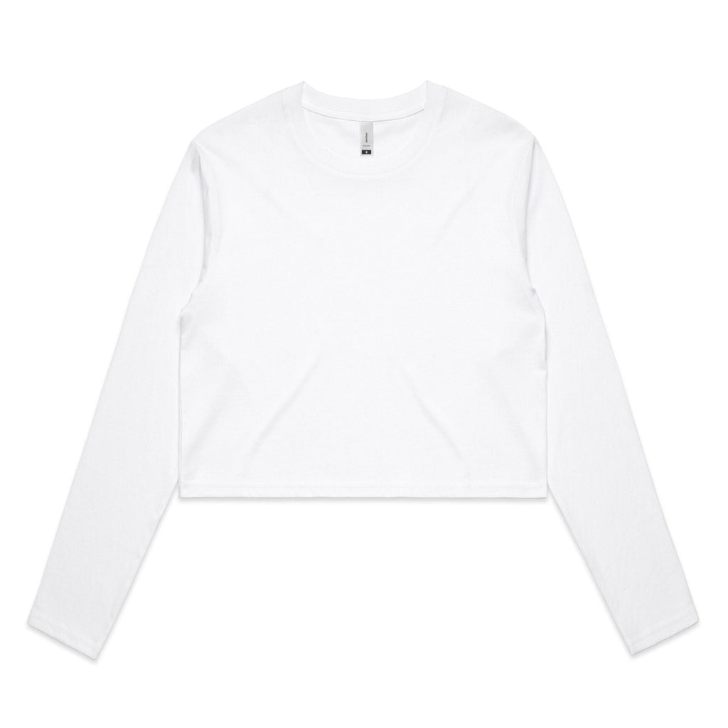 Wo's Crop Long Sleeve Tee Shirt | Custom Blanks - Band Merch and On-Demand Designer Shirts