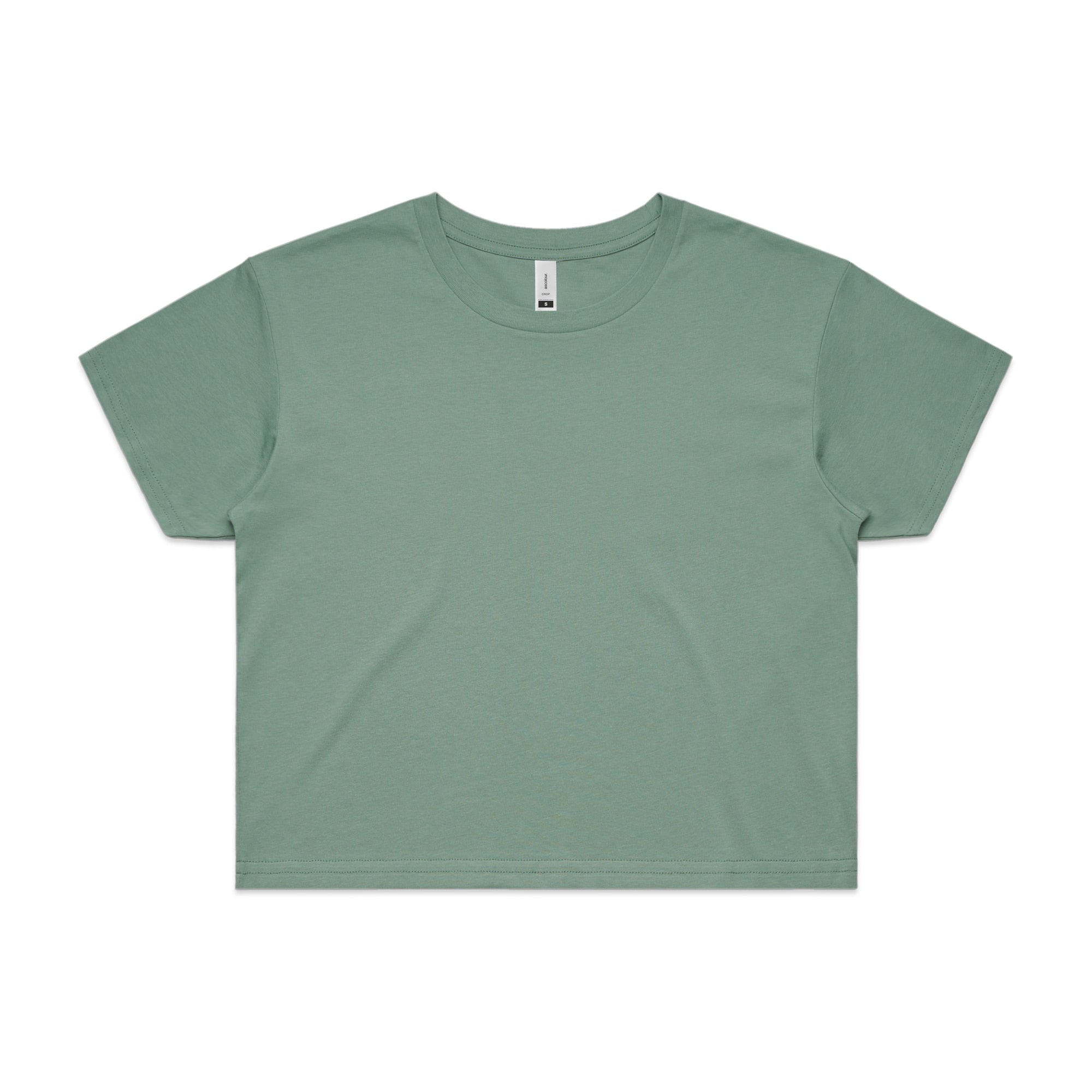 Women's Crop Tee | Arena Custom Blanks - Arena Prints - Front - Sage - Green