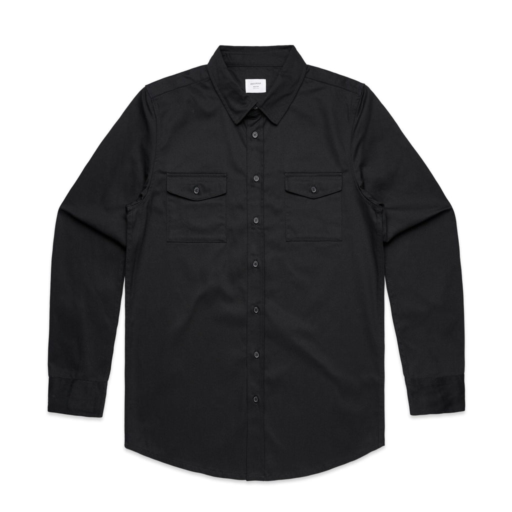 Men's Long Sleeve Military Shirt | Custom Blanks - Band Merch and On-Demand Designer Shirts