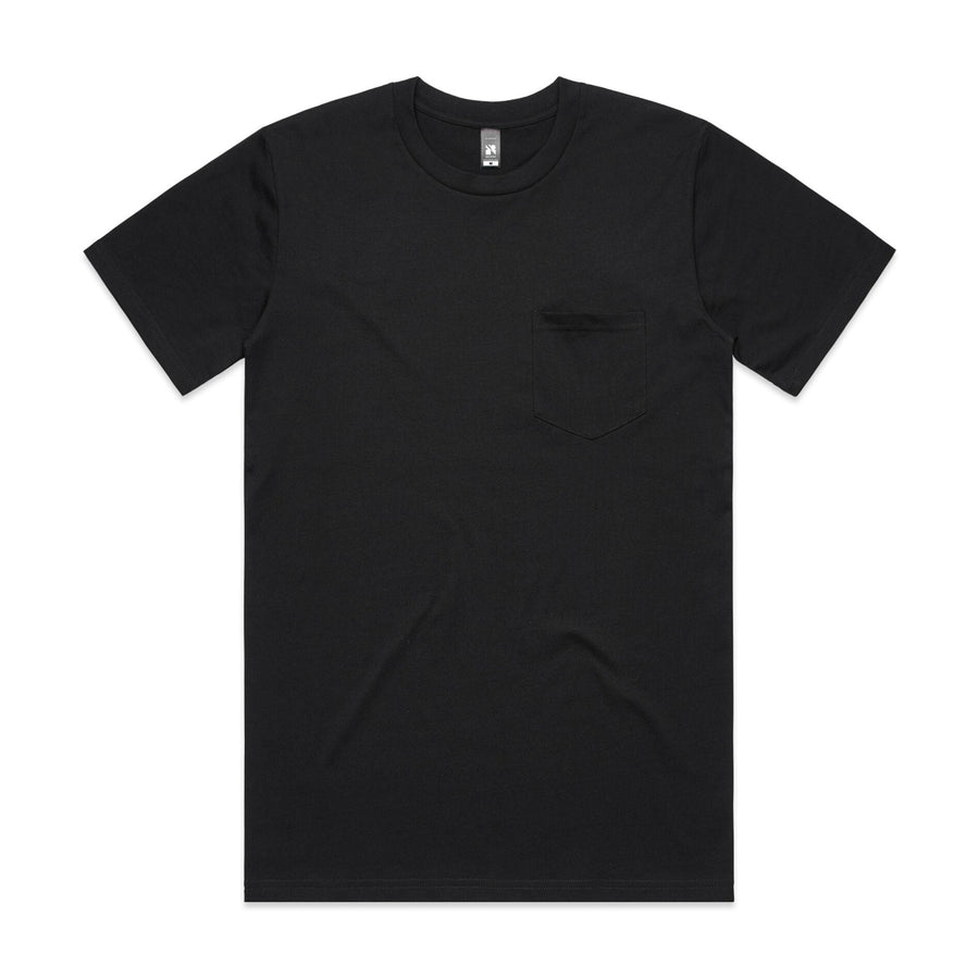 Men's Classic Pocket Tee Shirt | Arena Custom Blanks - Arena Prints - Front -Black