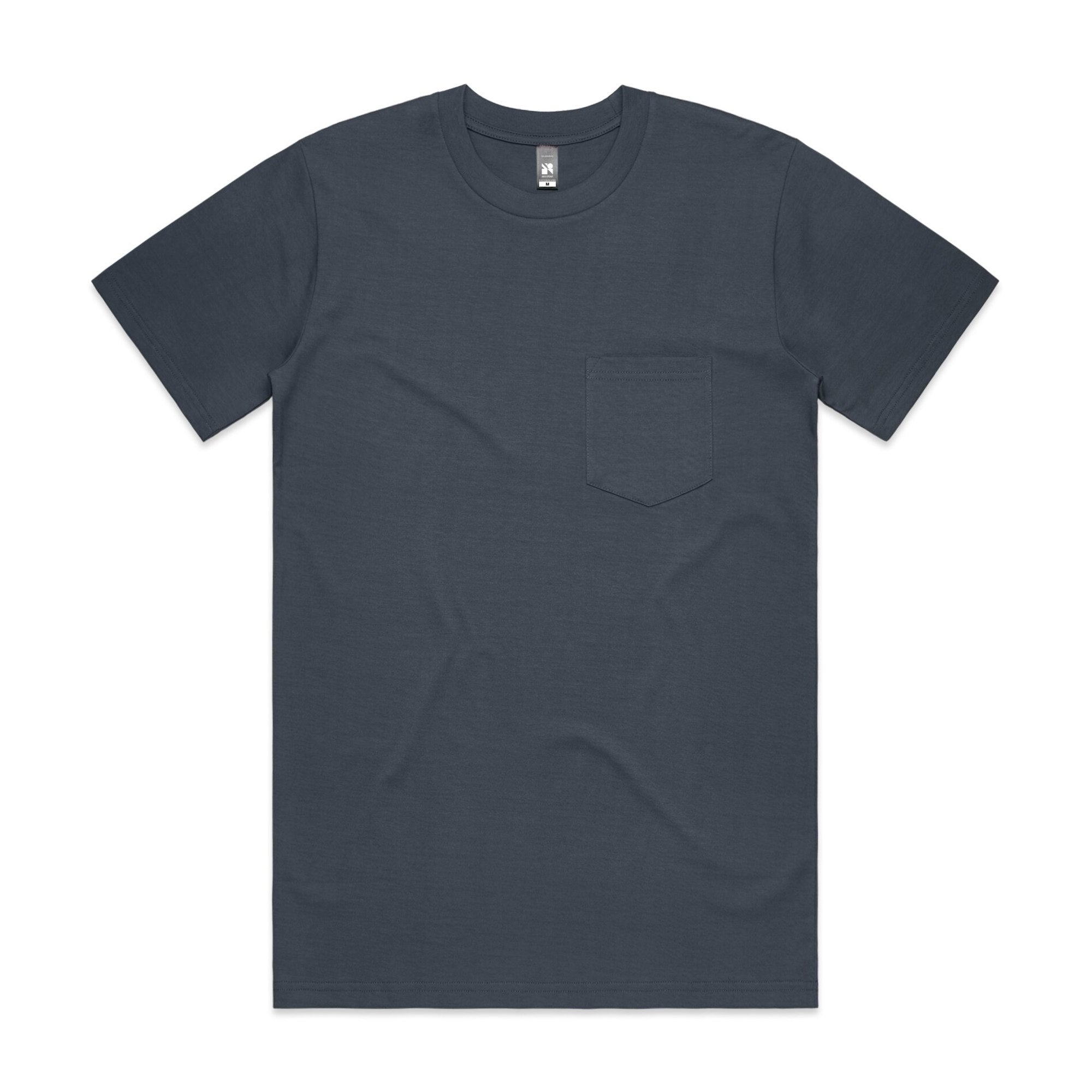 Men's Classic Pocket Tee Shirt | Arena Custom Blanks - Arena Prints - Front Petrol - Blue