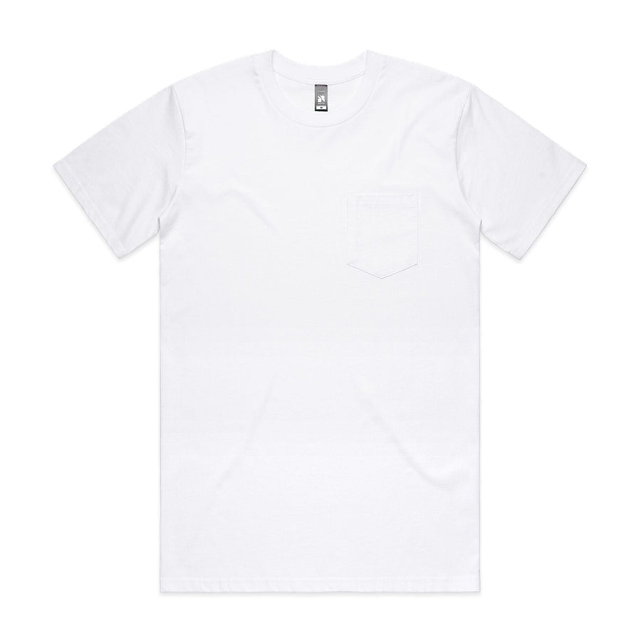 Men's Classic Pocket Tee Shirt | Arena Custom Blanks - Arena Prints - Front - White