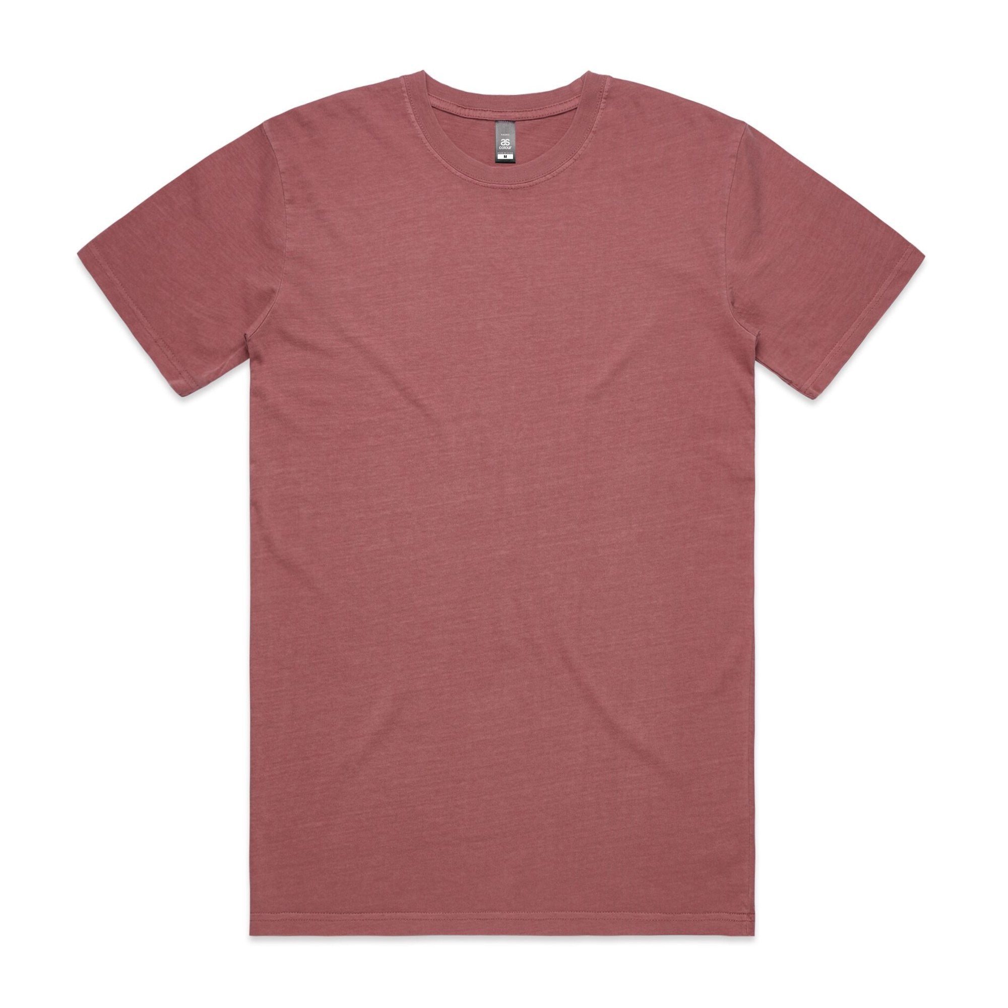 Men's Faded Tee Shirt |Arena Custom Blanks - Arena Prints - Front - Faded Wine - Red