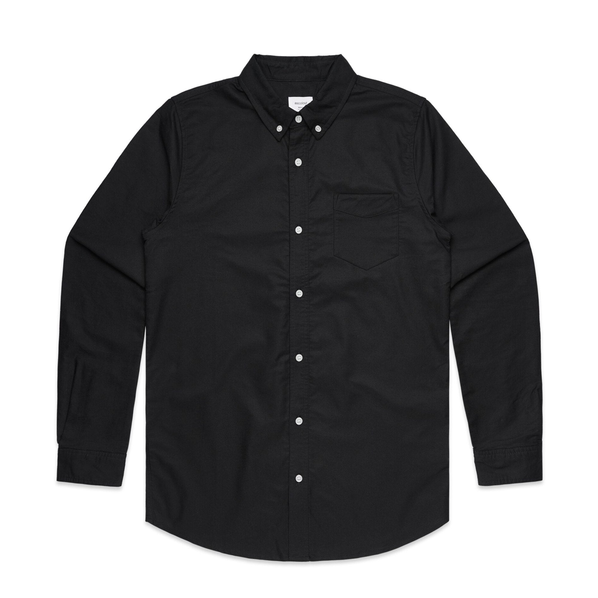 Men's Oxford Button Down | Arena Custom Blanks - Arena Prints - Front 
 - Black
