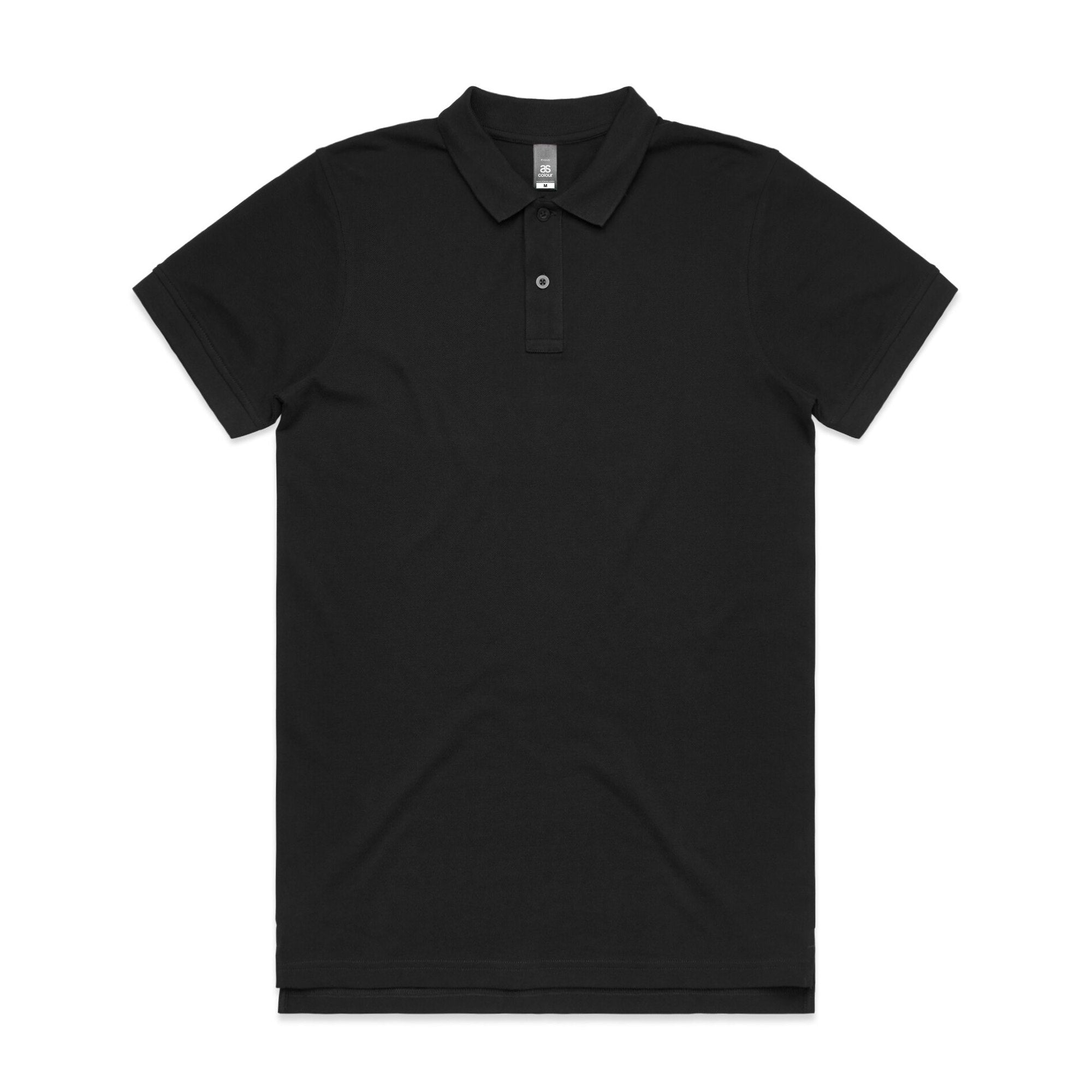 Men's Pique Polo | Arena Custom Blanks - Arena Prints - Front - Black