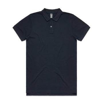 Men's Pique Polo | Arena Custom Blanks - Arena Prints - Front - Navy - Blue