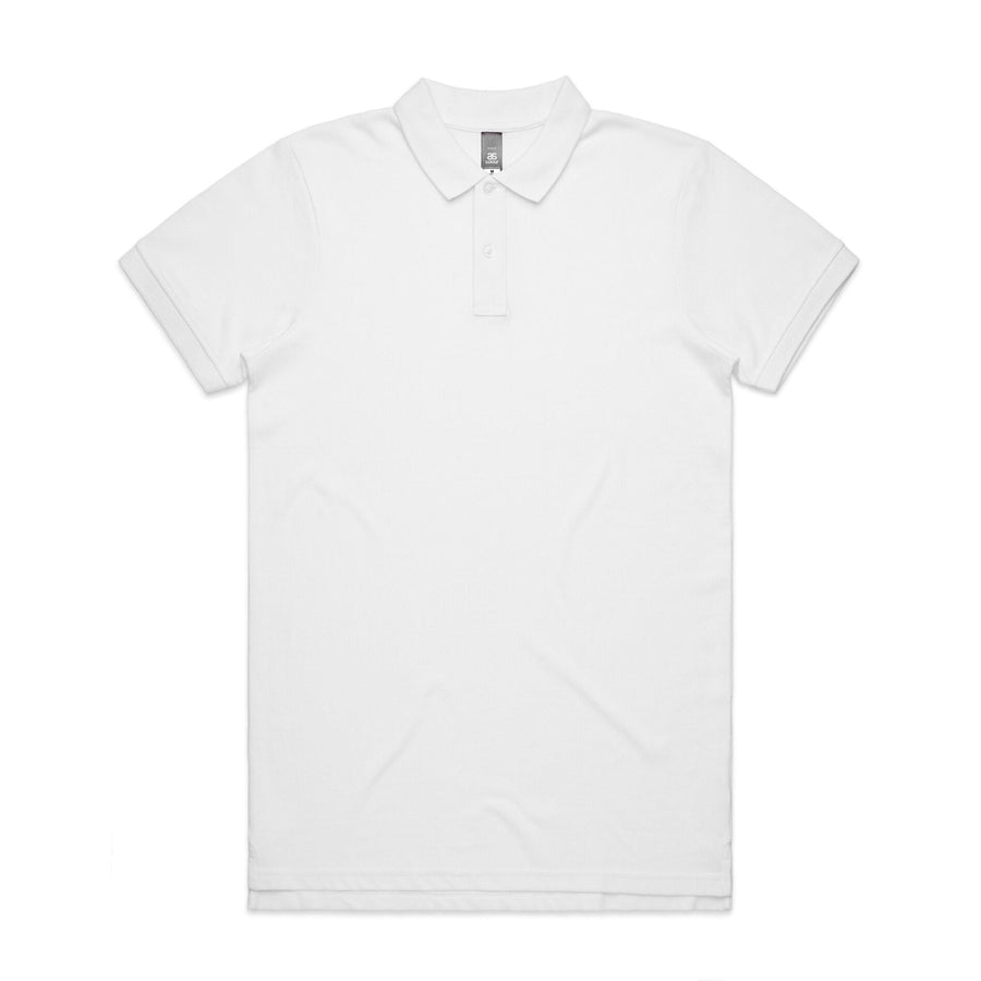 Men's Pique Polo | Arena Custom Blanks - Arena Prints - Front - White