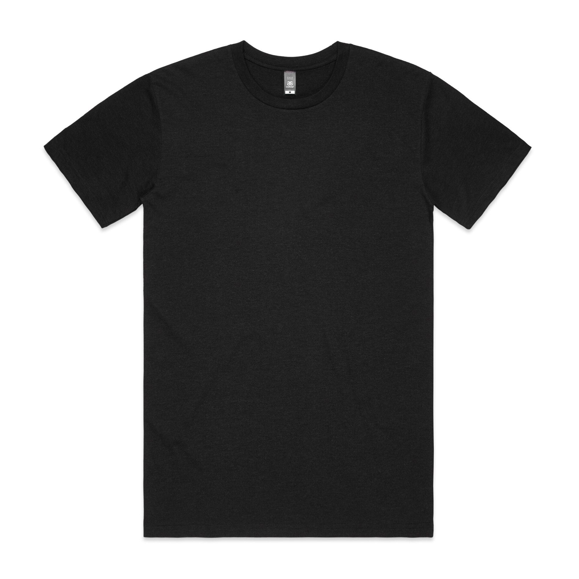Men's Staple Heather Tee Shirt | Arena Custom Blanks - Arena Prints - Front - Black Heather - Black