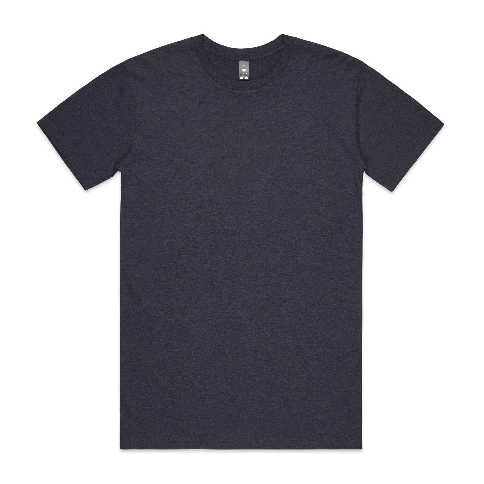 Men's Staple Heather Tee Shirt | Arena Custom Blanks - Arena Prints - Front - Navy Heather - Blue