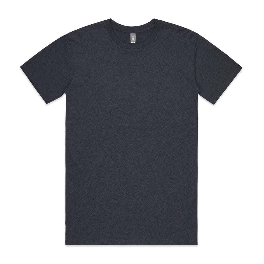 Men's Staple Heather Tee Shirt | Arena Custom Blanks - Arena Prints - Front - Navy Heather - Blue