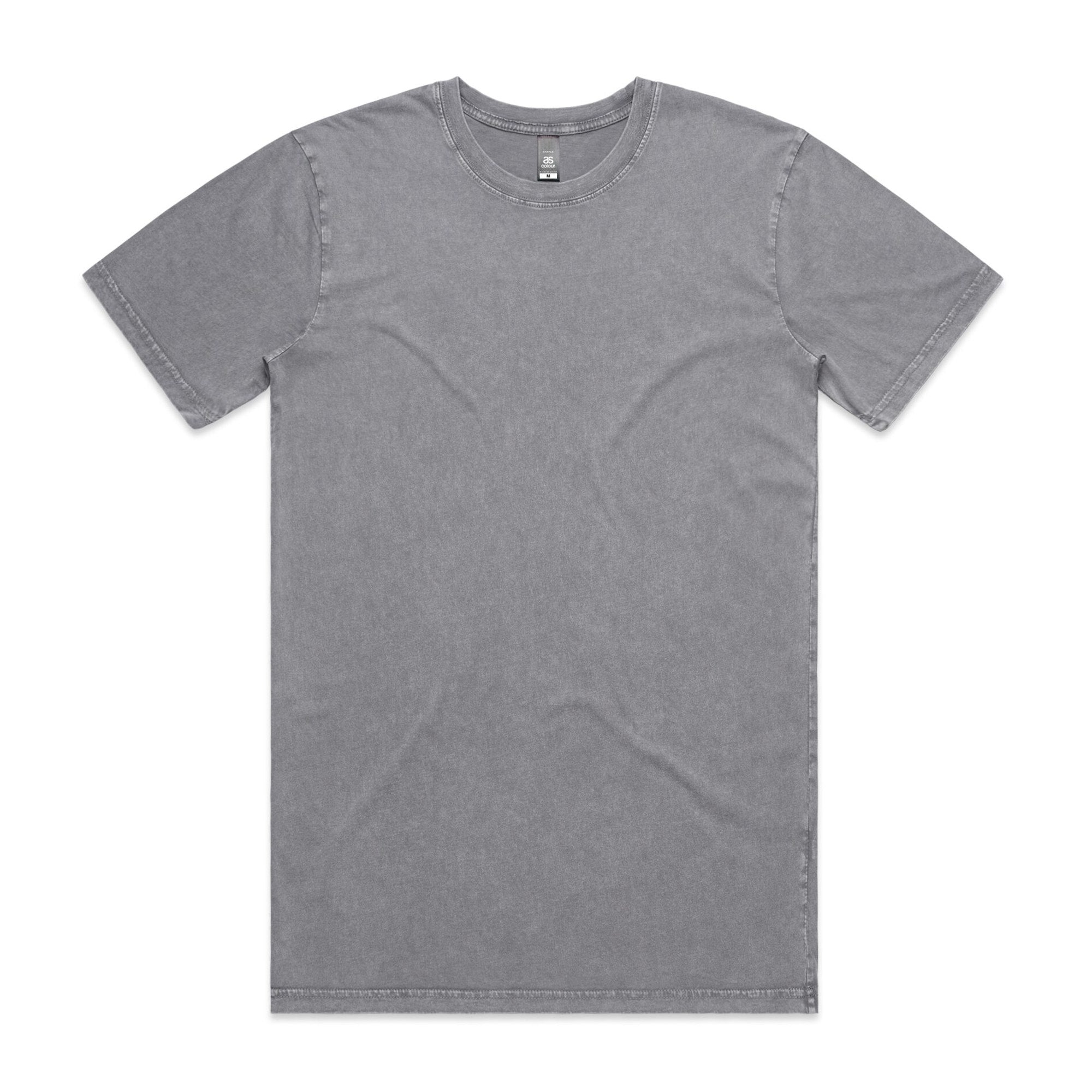 Men's  Staple Stone Wash Tee |  Arena Custom Blanks - Arena Prints - Front - Ash Stone - Grey 