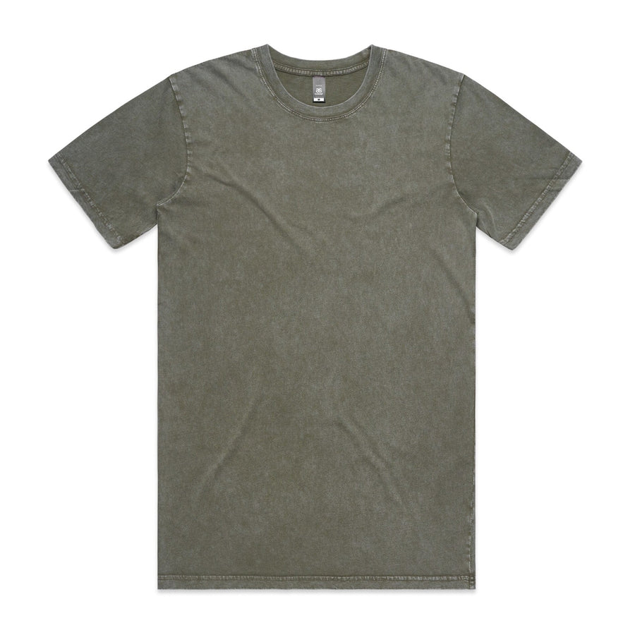 Men's  Staple Stone Wash Tee |  Arena Custom Blanks - Arena Prints - Front - Moss Stone - Green