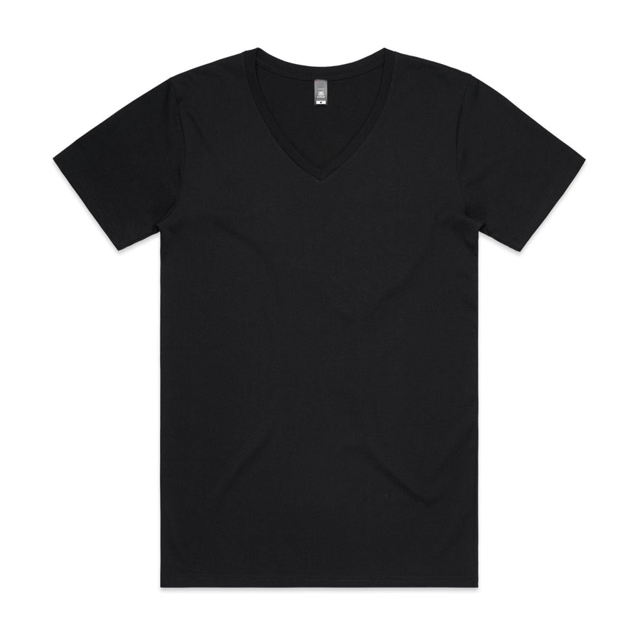 Men's Staple V Neck Tee Shirt | Arena Custom Blanks - Arena Prints - Front - Black