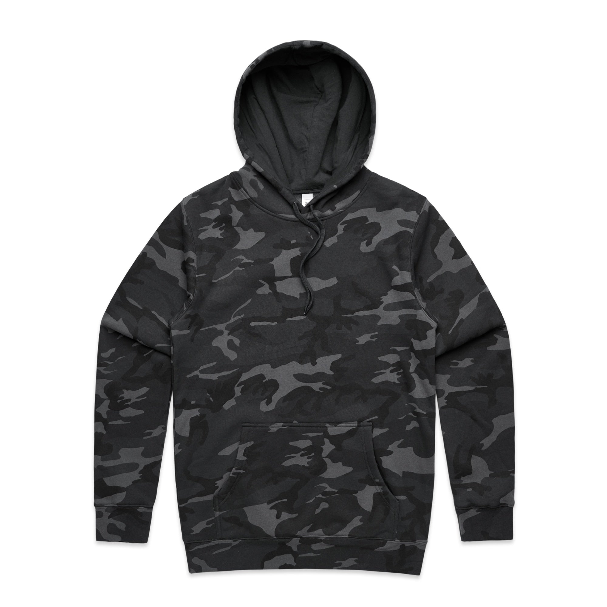 Men's Stencil Camo Hoodie | Arena Custom Blanks - Arena Prints - Front - Black Camo - Black