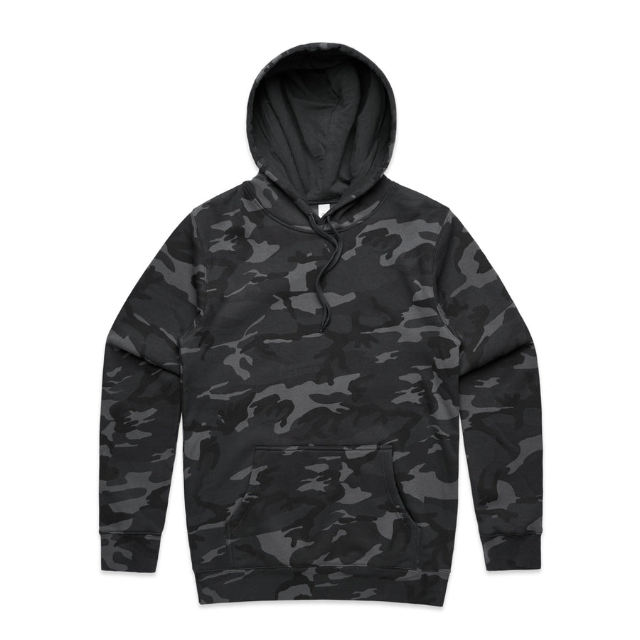 Men's Stencil Camo Hoodie | Arena Custom Blanks - Arena Prints - Front - Black Camo - Black