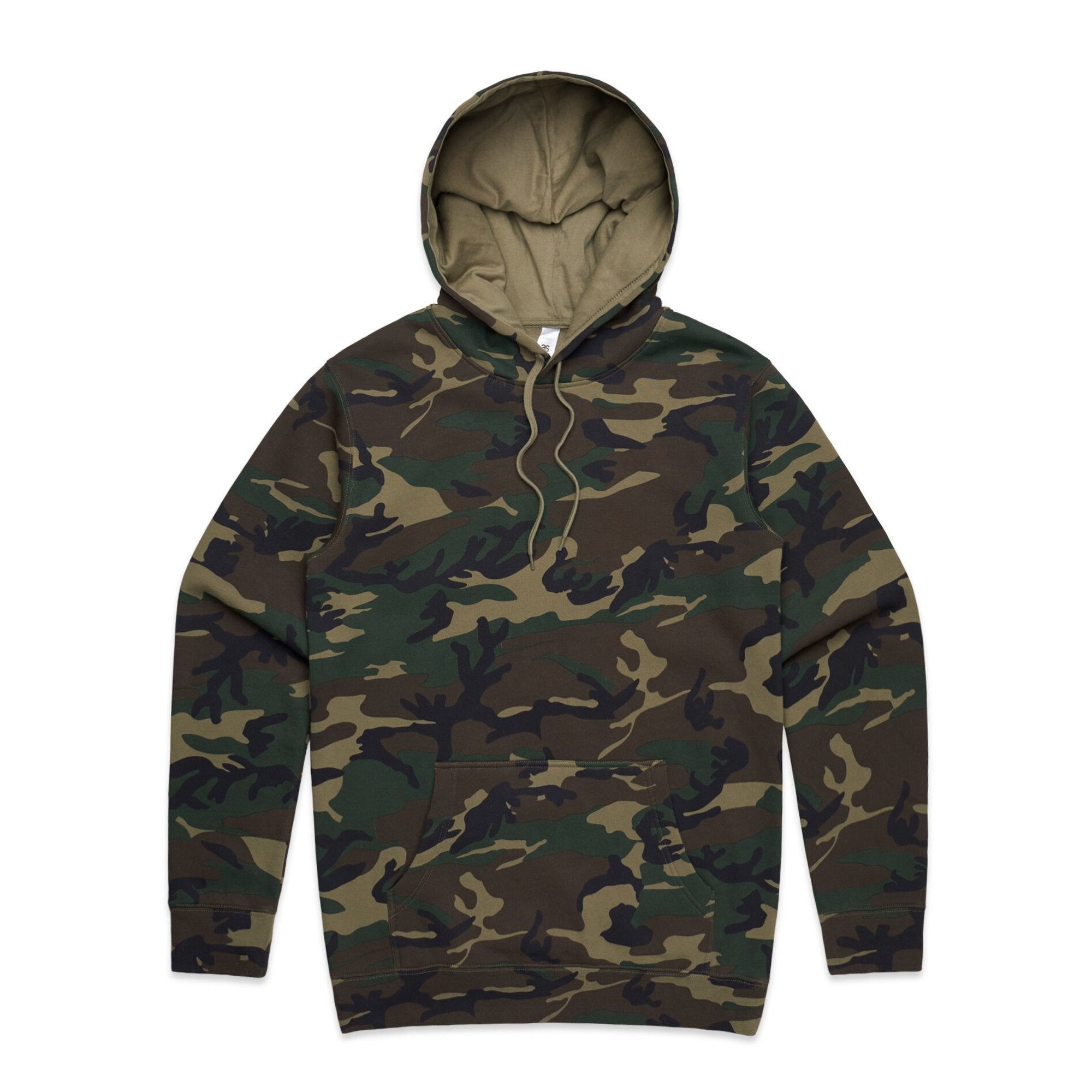 Men's Stencil Camo Hoodie | Arena Custom Blanks - Arena Prints - Front - Camo - Green - Brown