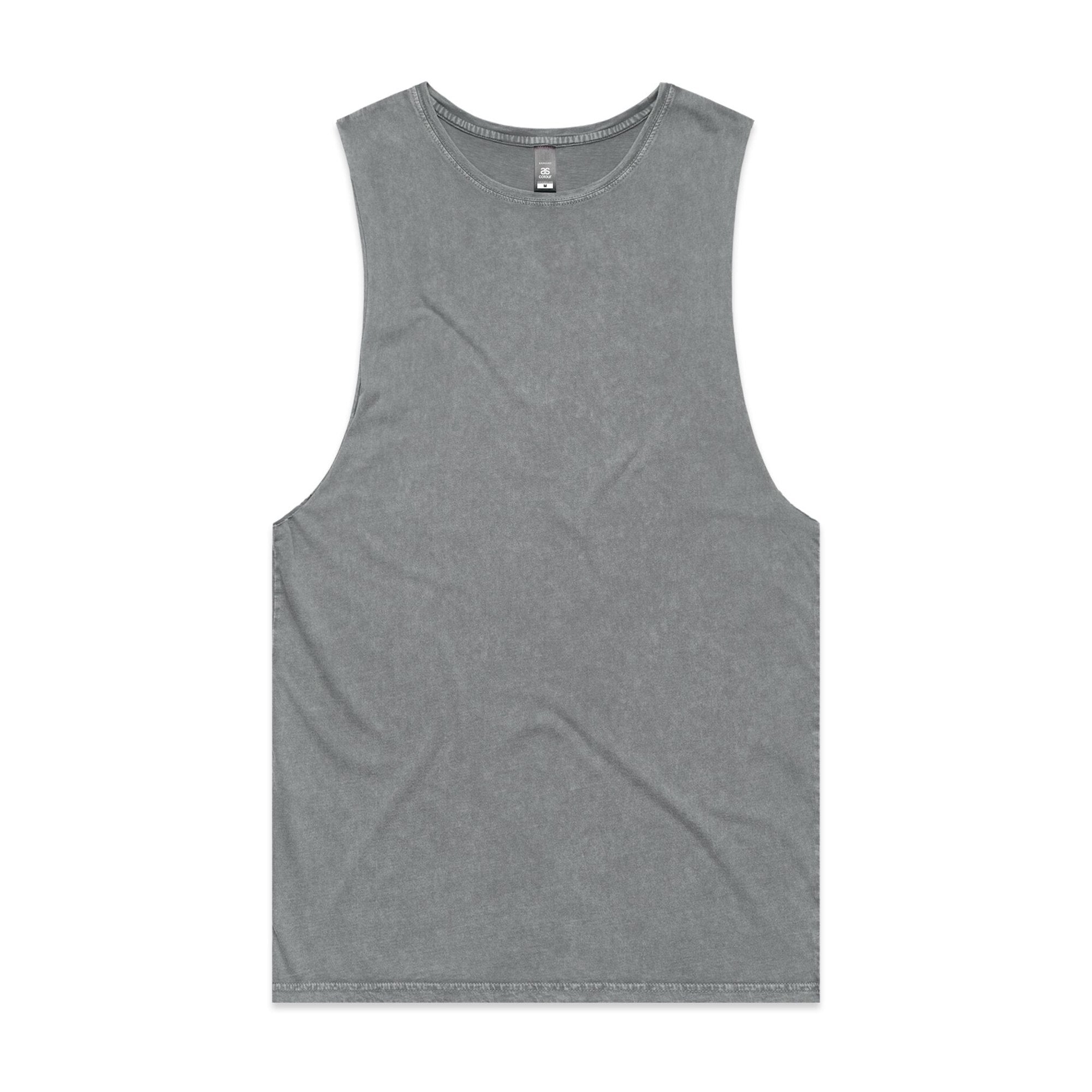 Men's Stone Wash Barnard Tank | Arena Custom Blanks - Arena Prints - Front - Ash - Stone 