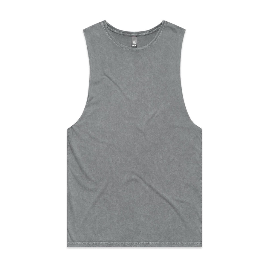 Men's Stone Wash Barnard Tank | Arena Custom Blanks - Arena Prints - Front - Ash - Stone 
