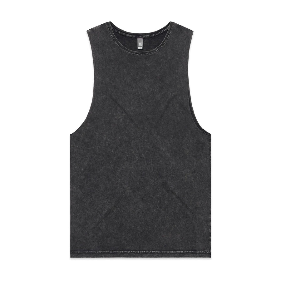 Men's Stone Wash Barnard Tank | Arena Custom Blanks - Arena Prints - Front - Black - Stone 